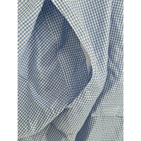 Chancellors Men's Fishing Shirt Light Blue Gingham Short Sleeve Button-Down Pock - Picture 10 of 11